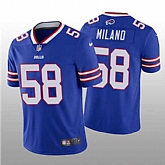Nike Men & Women & Youth Buffalo Bills #58 Matt Milano 2022 Royal Vapor Untouchable Limited Stitched Jersey,baseball caps,new era cap wholesale,wholesale hats